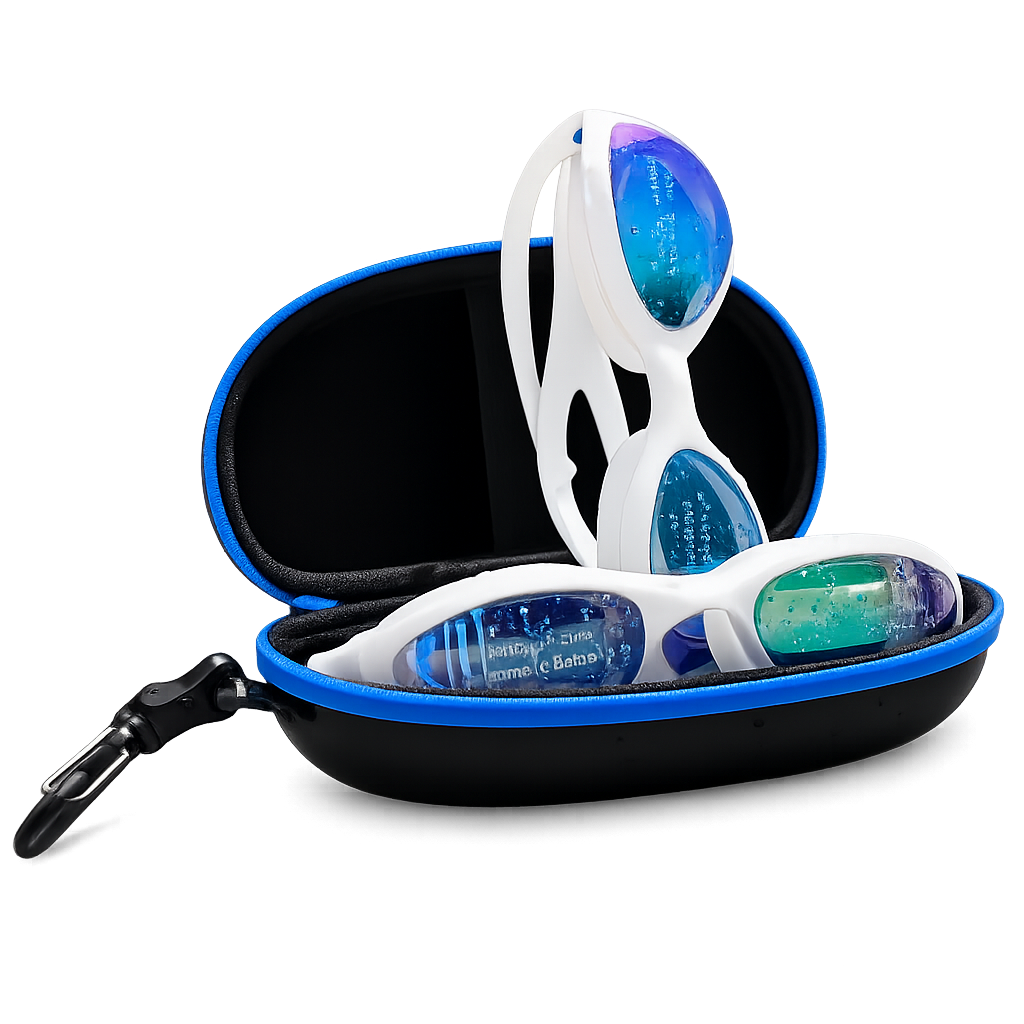 Antiparras de natación con estuche para entrenamiento y recreación